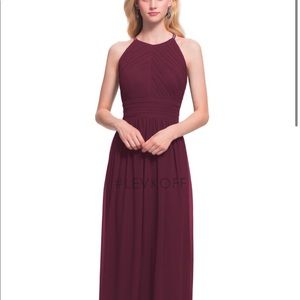 Bill Levkoff bridesmaid dress long wine color